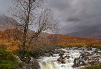 Second Coupall Burn in Spate Etive Mor Roger Armitage